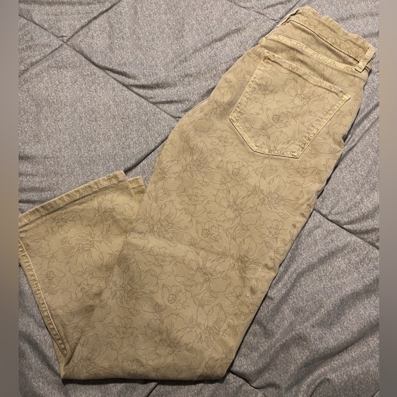 ZARA‎ Dreed Flare Jeans Floral Pattern Size 8 - Picture 1 of 3